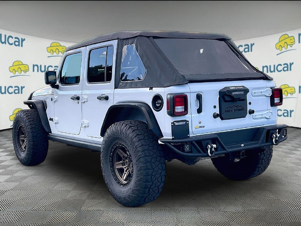 Used 2021 Bright White Clearcoat Jeep Unlimited Willys image 4