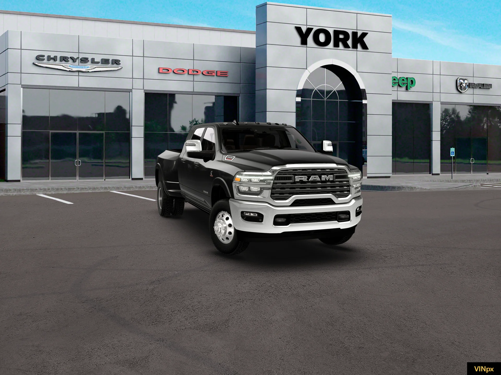 New 2026 Diamond Black Crystal Pearl-Coat Exterior Paint RAM Longhorn image 9