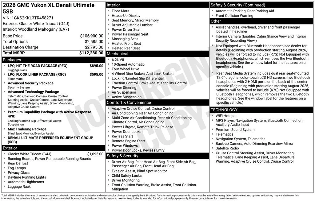 New 2026 Glacier White Tricoat GMC Denali Ultimate image 17
