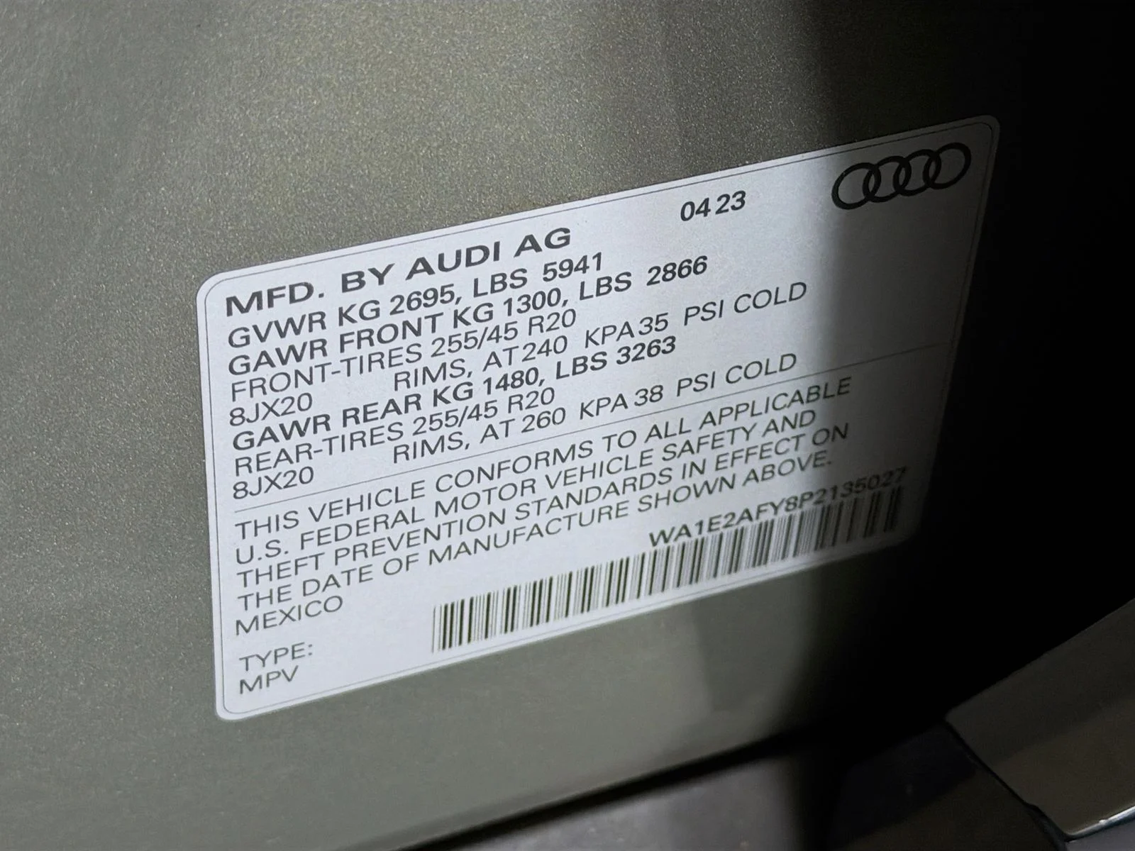 Used 2023 Gray Audi 55 Premium Plus image 34