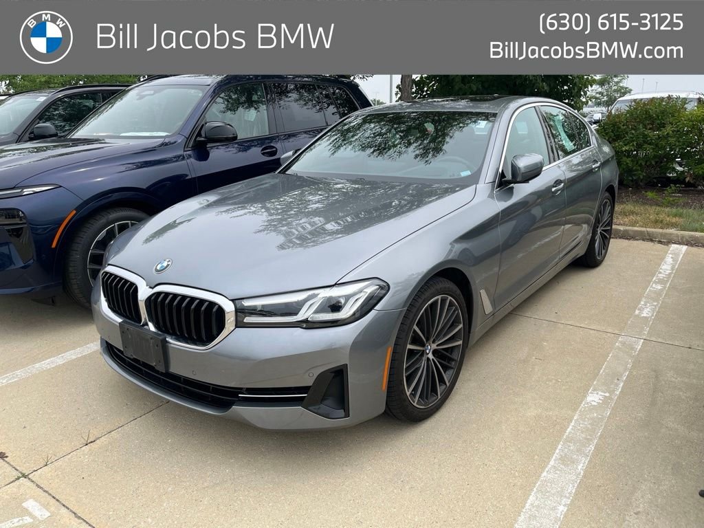 Certified Used 2023 Gray Metallic BMW 530i xDrive image 1