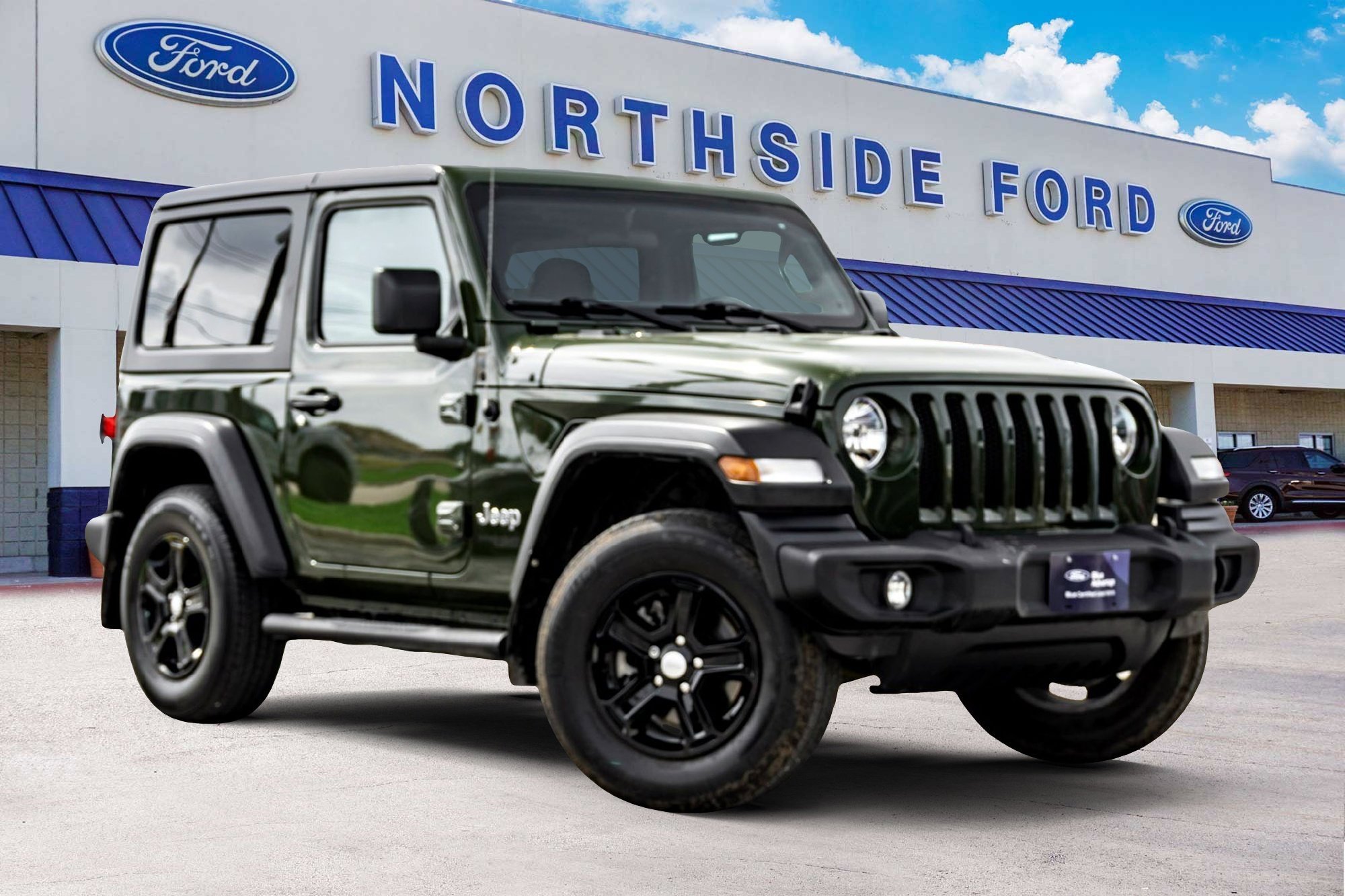 Certified Used 2021 Sarge Green Clearcoat Jeep Sport S image 1