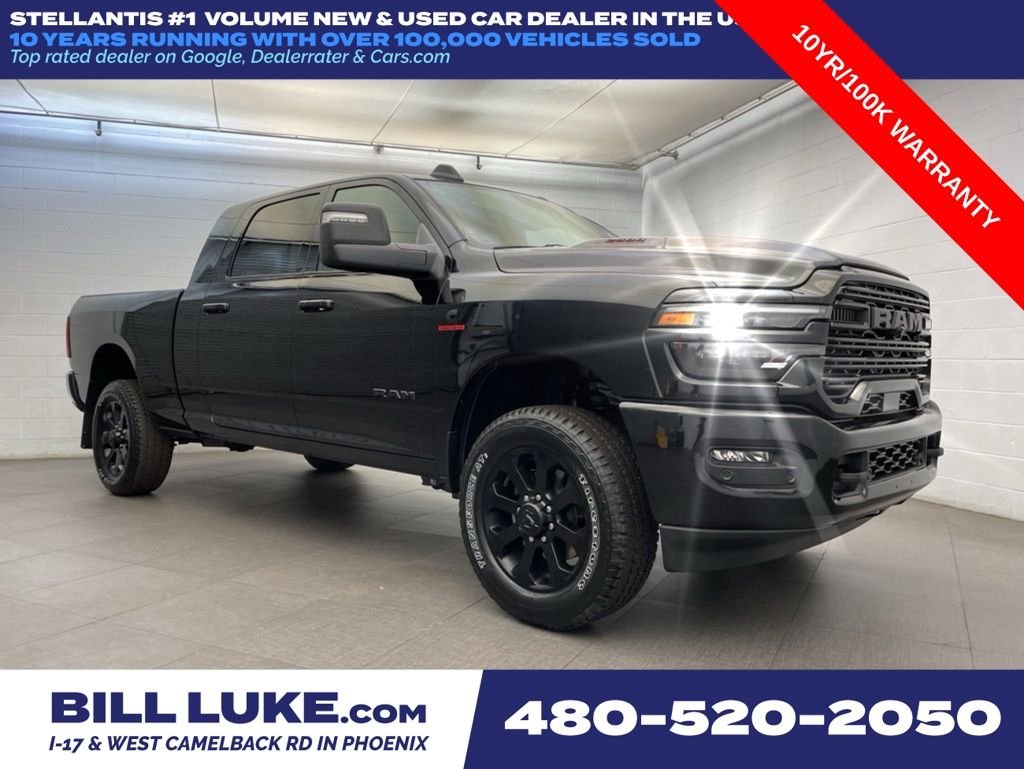 New 2026 Diamond Black Crystal Pearl-Coat Exterior Paint RAM Laramie image 1