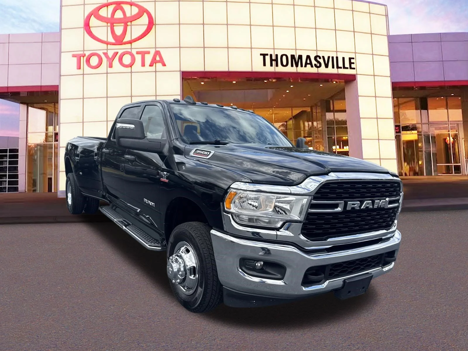 Used 2024 Diamond Black Crystal Pearlcoat Ram Big Horn image 3