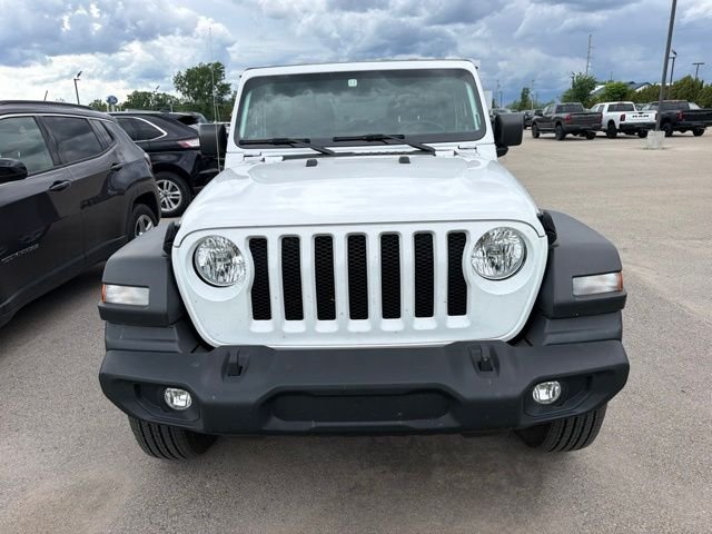 Used 2023 Bright White Clearcoat Jeep Sport S image 2