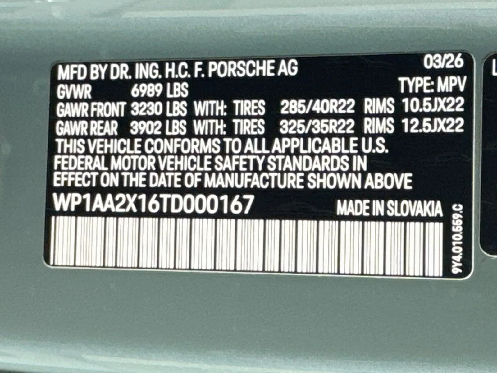 New 2026 Mystic Green Metallic Porsche Electric image 27