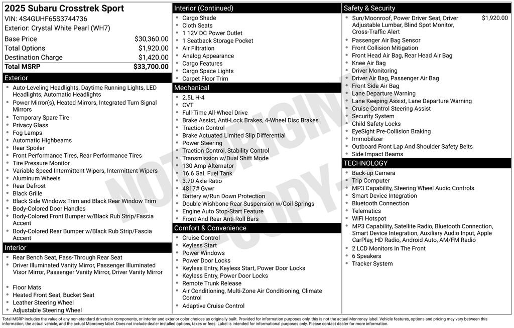 2025 Subaru Crosstrek Sport - Photo 26