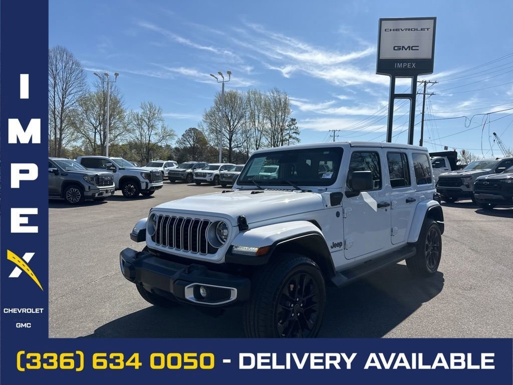 White 2025 Jeep Wrangler 4xe Sahara 4WD SUV / Crossover Four-Wheel Drive