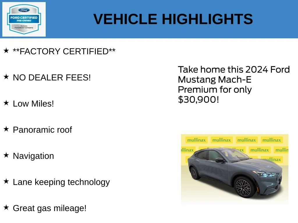 Certified Used 2024 Blue Ford Premium image 11