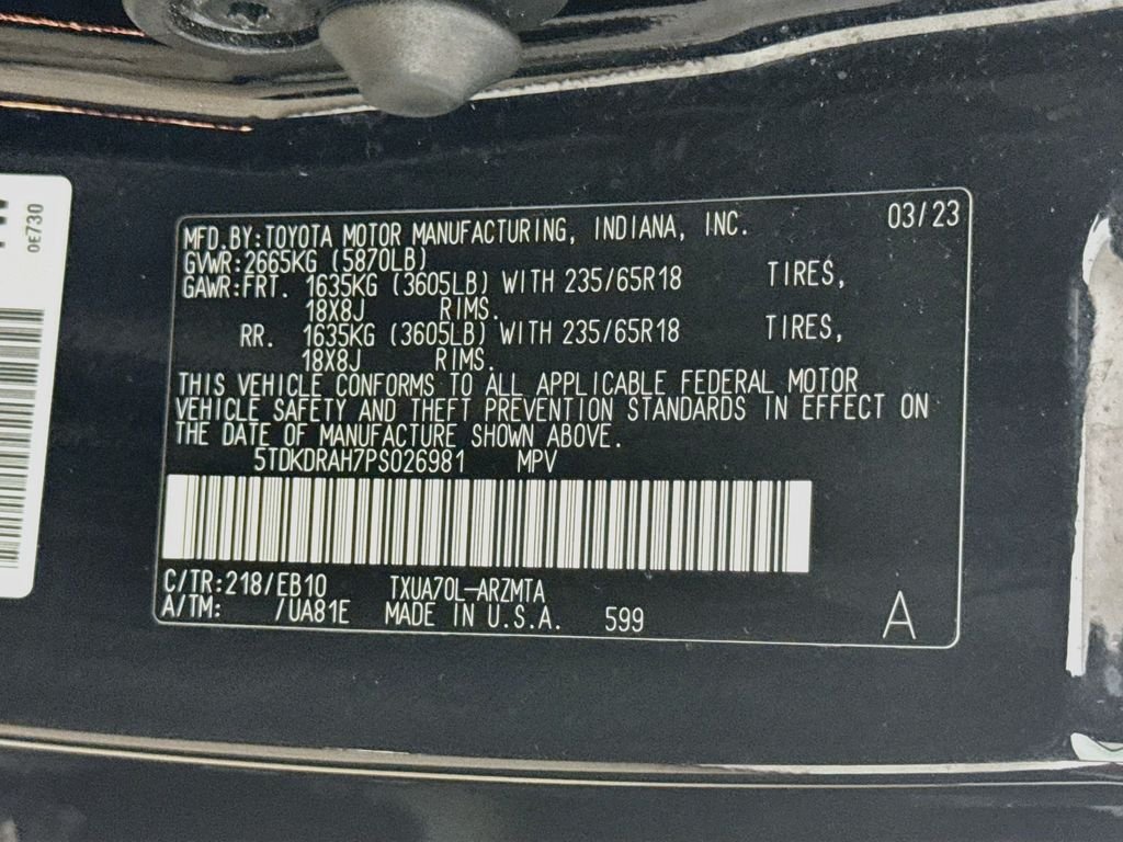 Used 2023 Midnight Black Metallic Toyota XLE image 33