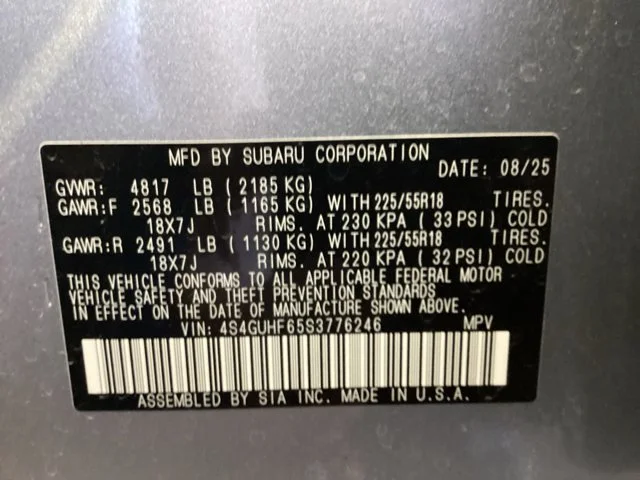 Certified Used 2025 Ice Silver Metallic Subaru Sport image 16