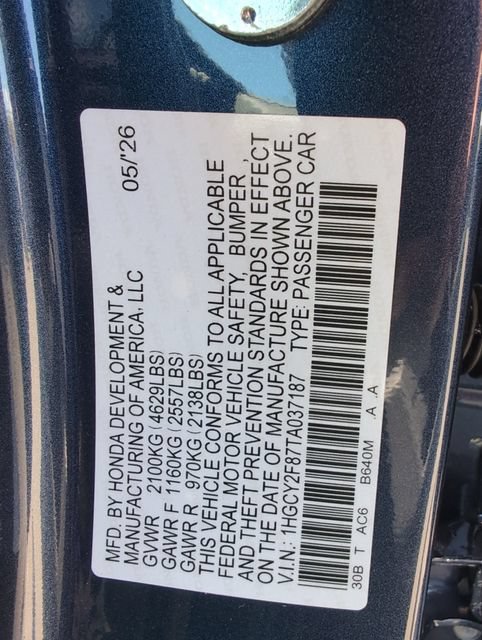 New 2026 Canyon River Blue Metallic Honda Touring image 19