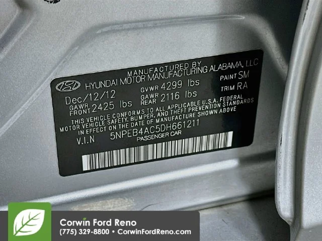 Used 2013 Radiant Silver Metallic Hyundai GLS image 33