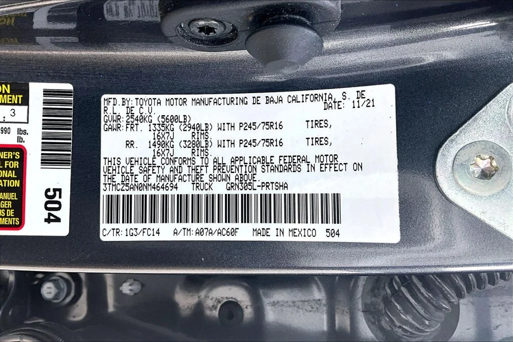 Used 2022 Gray Toyota SR5 image 20
