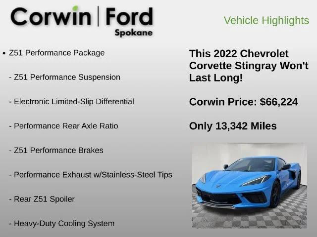 Used 2022 Rapid Blue Chevrolet Stingray image 6