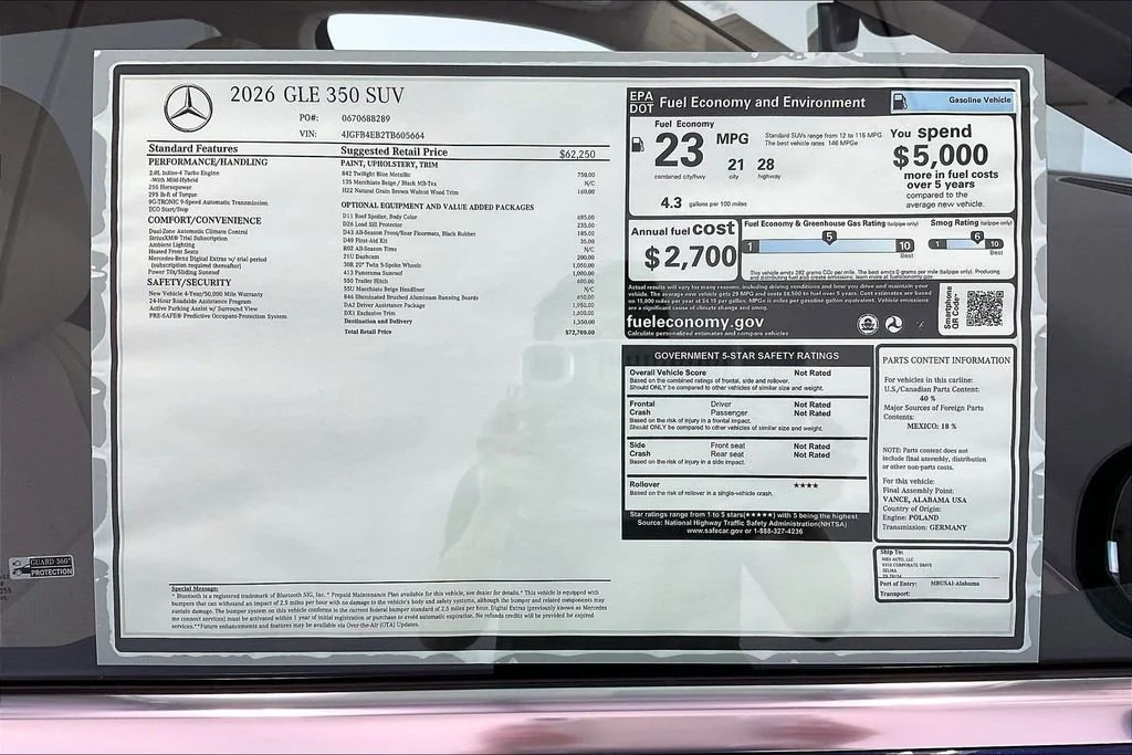 New 2026 Twilight Blue Metallic Mercedes-Benz GLE 350 image 32
