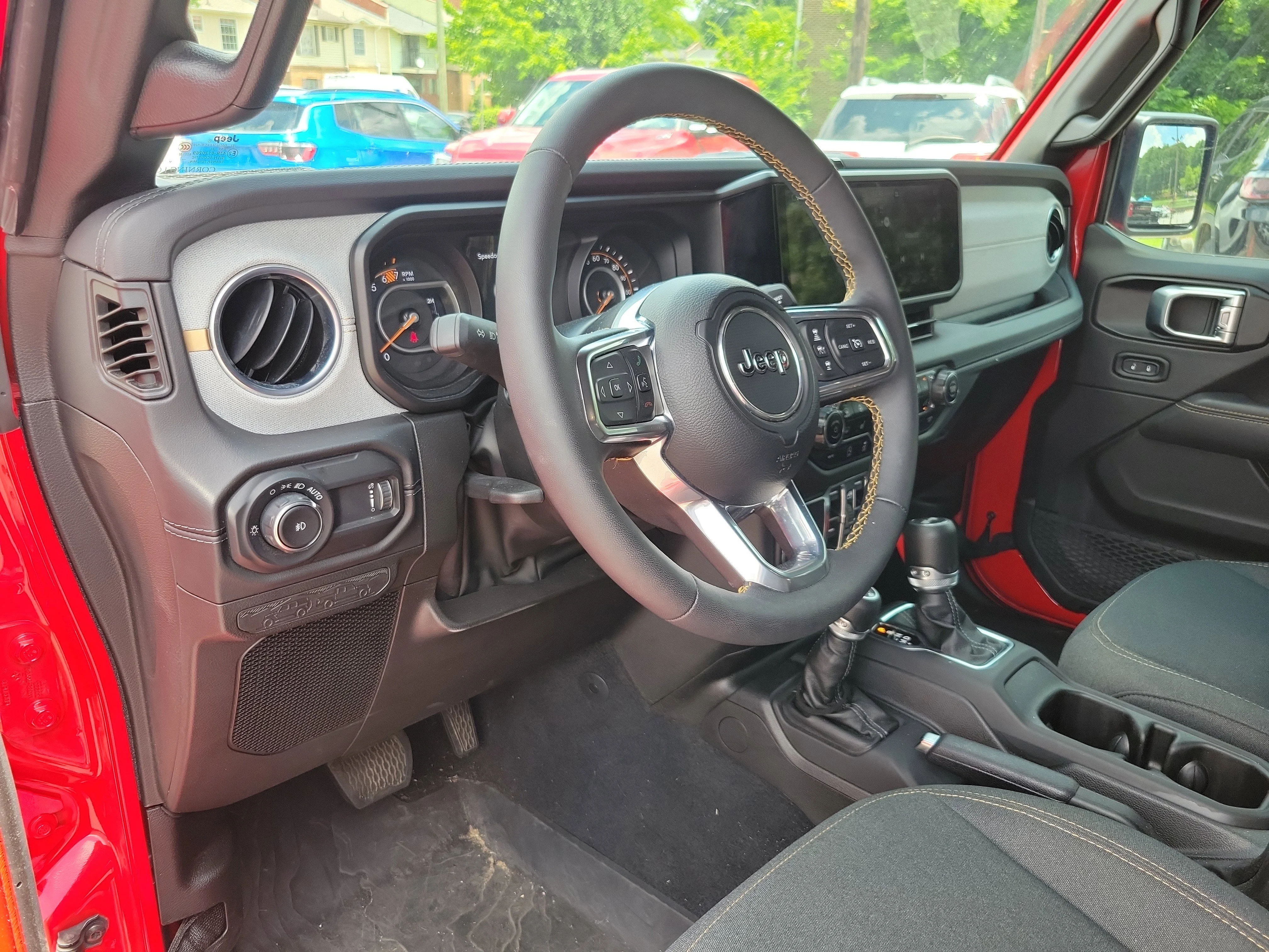 Used 2024 Firecracker Red Clearcoat Jeep Sahara image 4