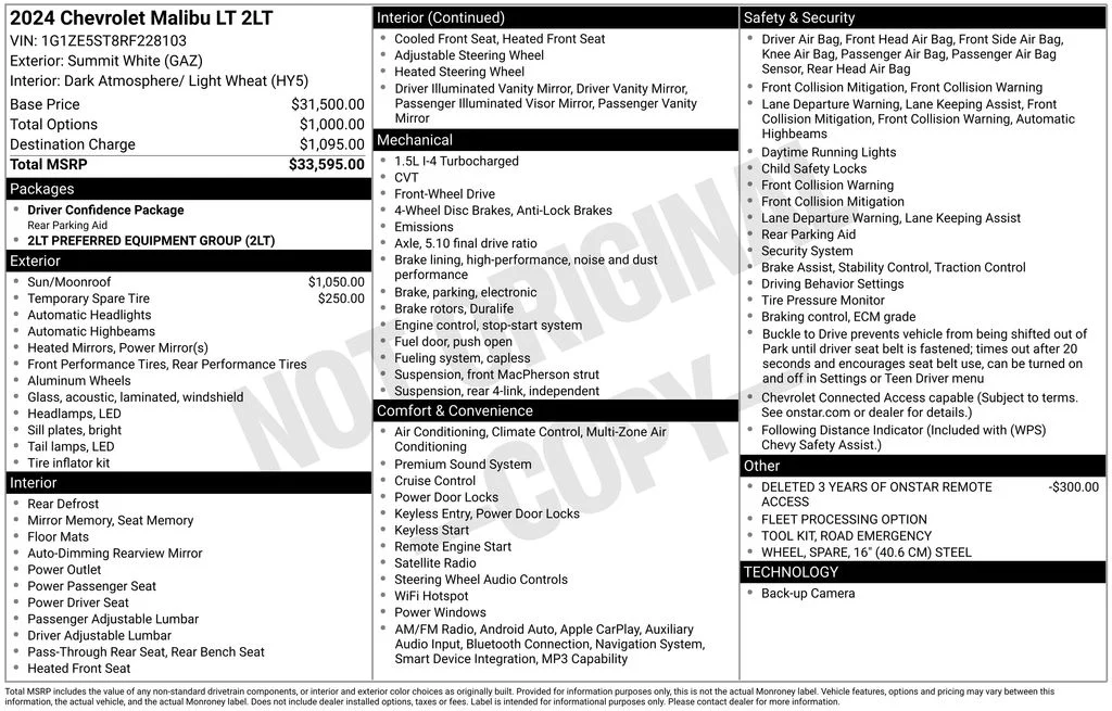 Used 2024 White Chevrolet LT image 17
