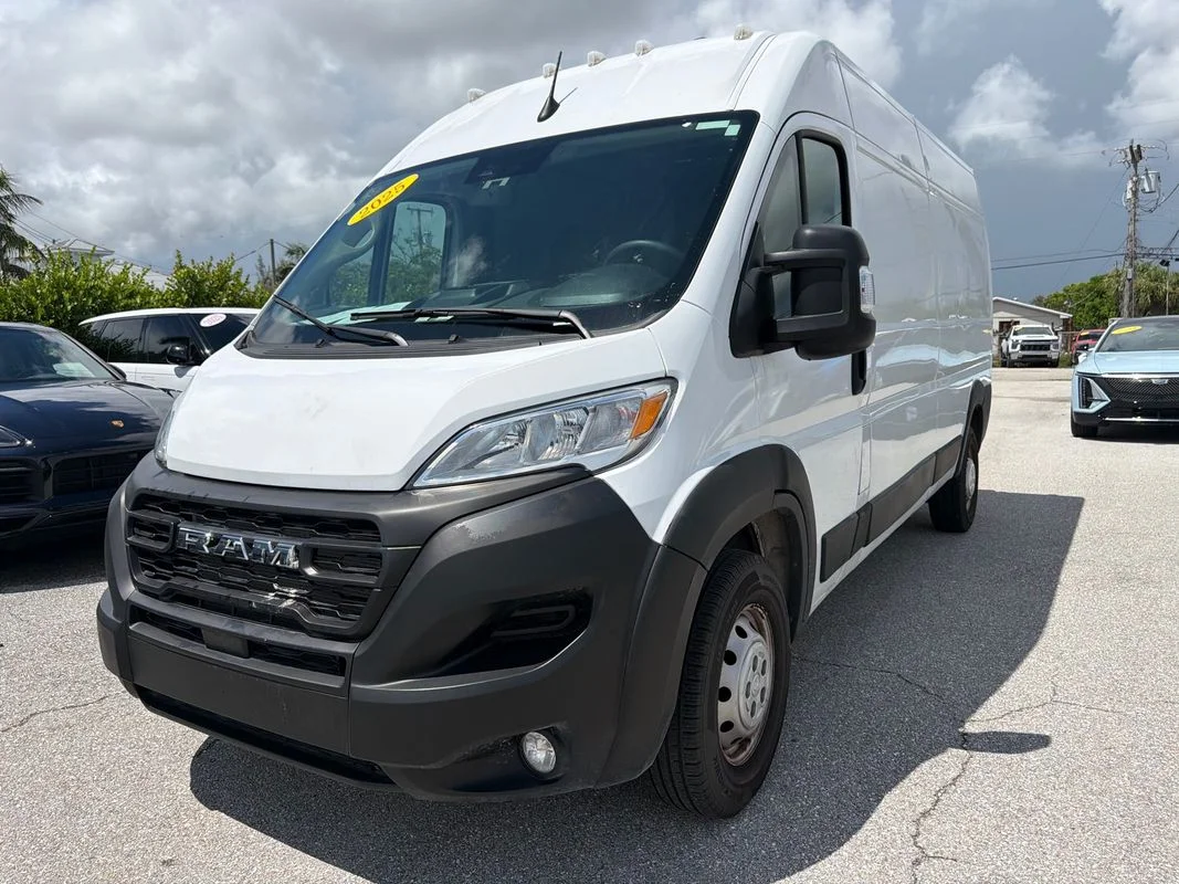 Used 2025 White Ram Cargo Van Tradesman High Roof 159" WB w/Pass Seat image 1