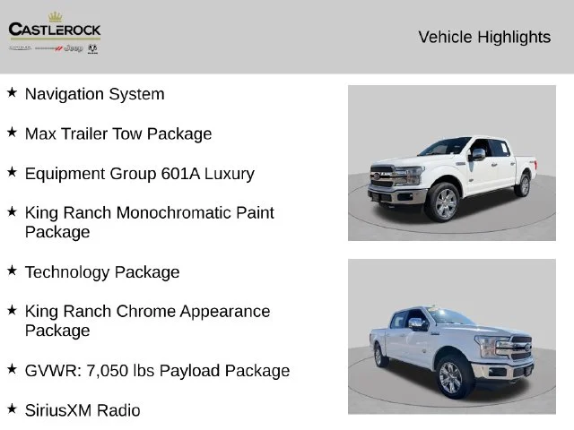 Used 2020 White Ford King Ranch image 2