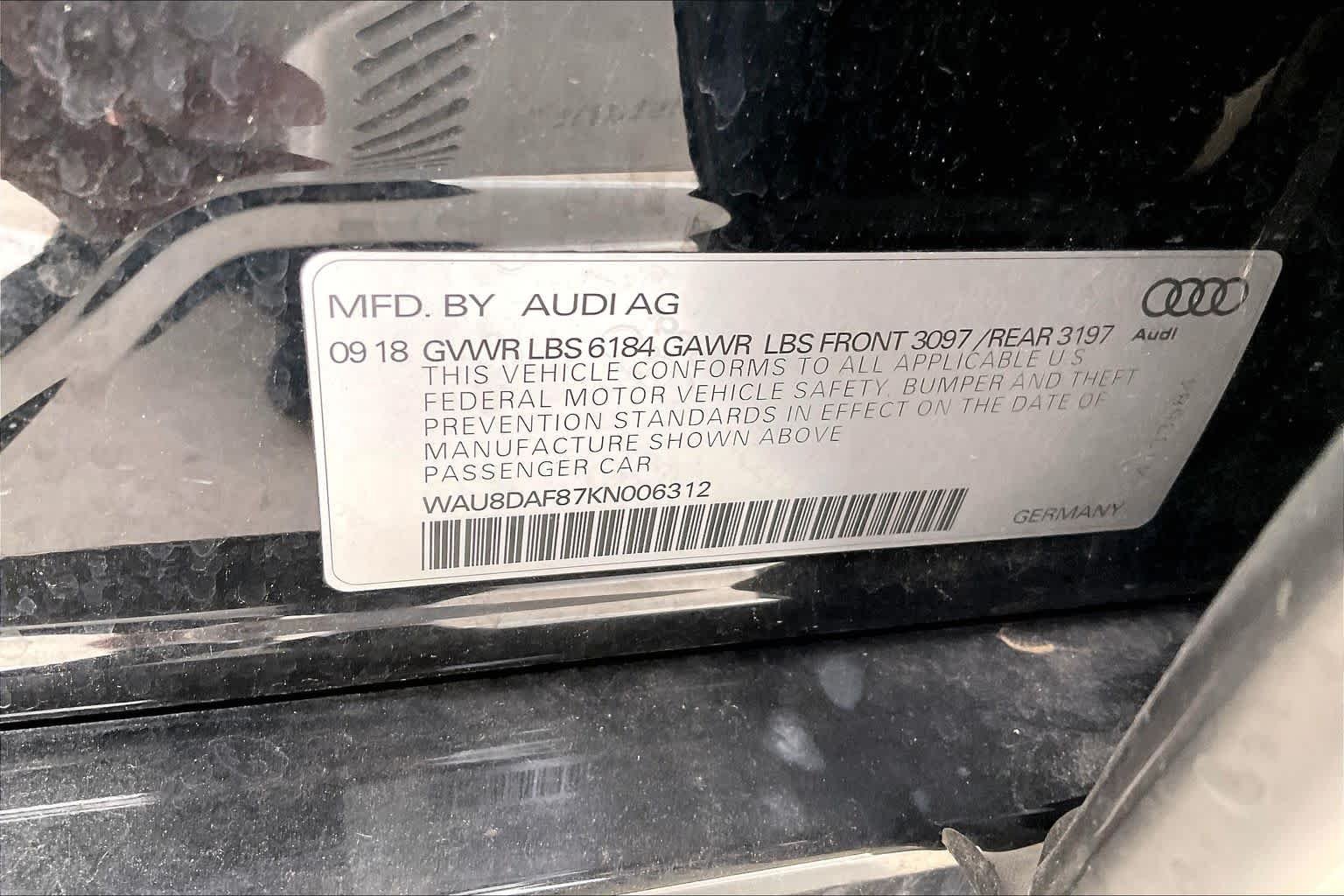 Used 2019 Mythos Black Metallic Audi  image 35