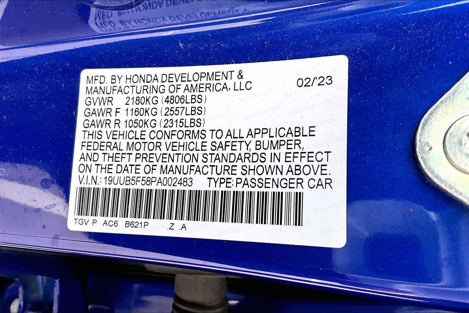 Certified Used 2023 Apex Blue Pearl Acura A-SPEC image 34