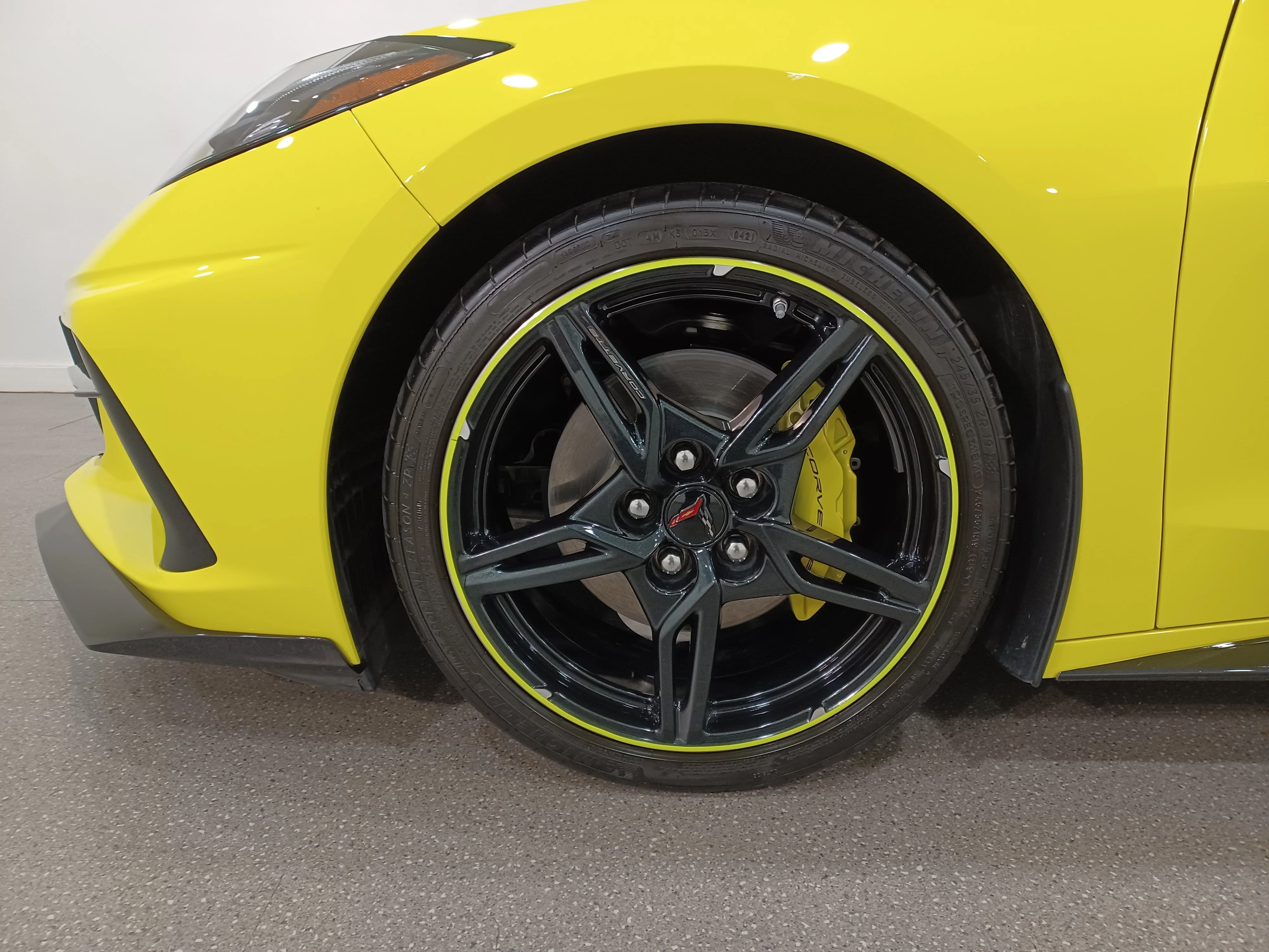 Used 2021 Accelerate Yellow Metallic Chevrolet Stingray Convertible 3LT*495HP!! | 6.2L V8 | Power Roof | Nav | Cooled Leather | Htd Wheel | Bose image 16