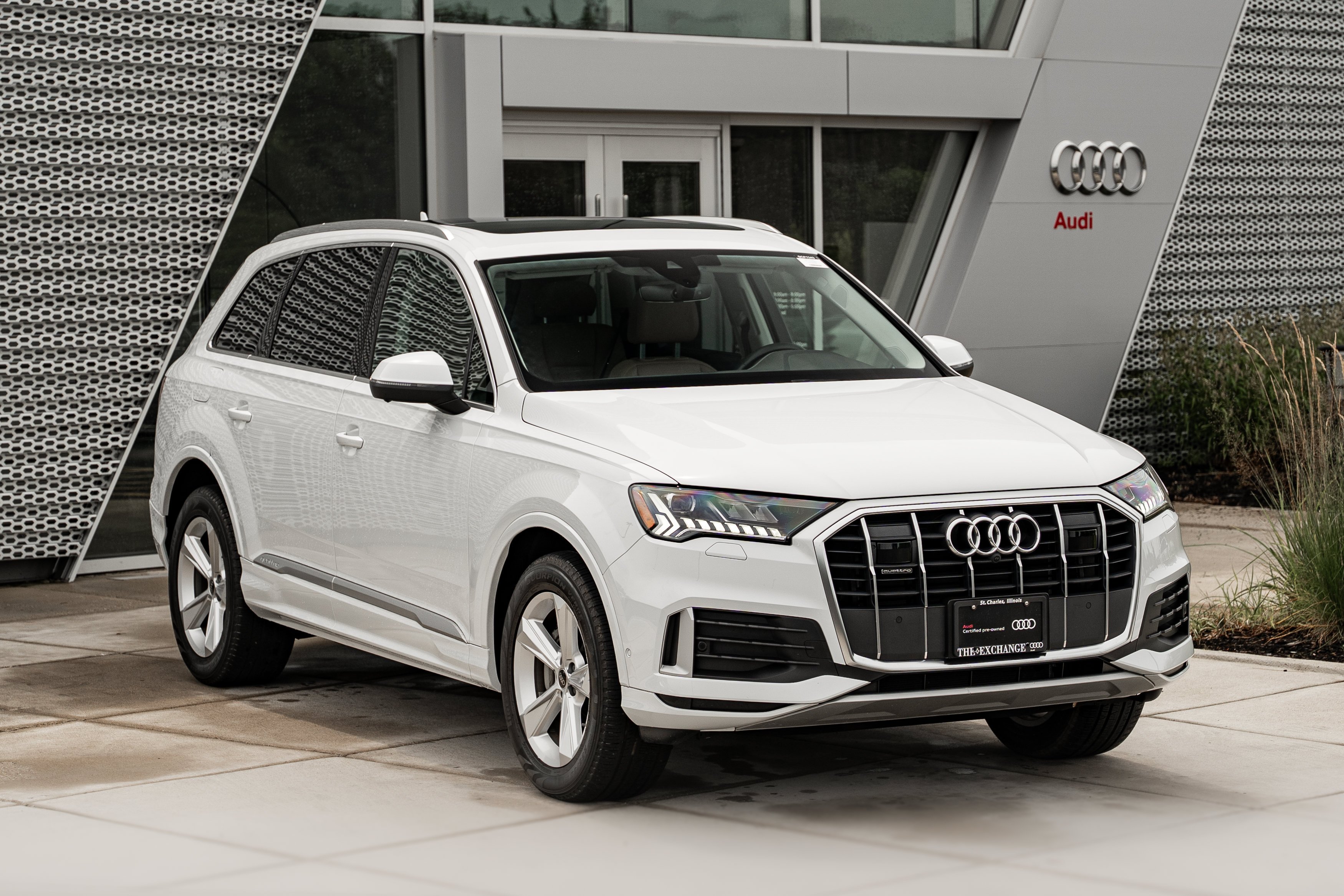 Certified Used 2023 Glacier White Metallic Audi Premium Plus image 2
