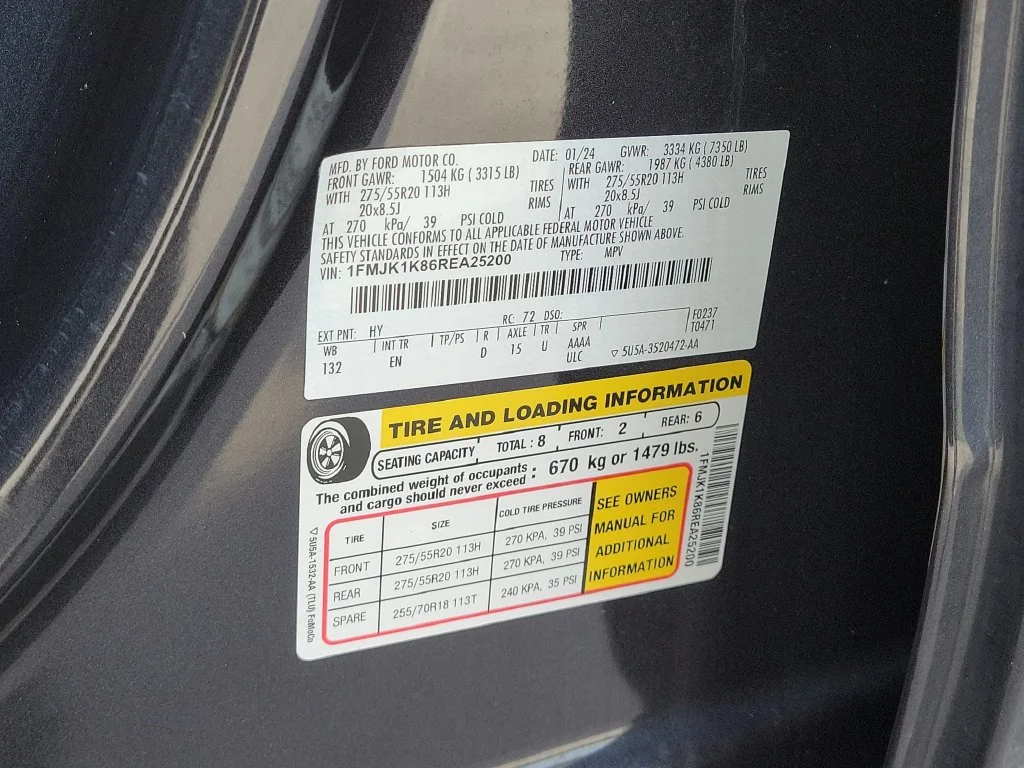 Used 2024 Dark Matter Gray Metallic Ford Limited image 26