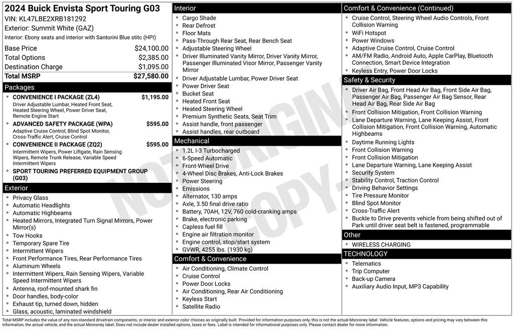 Used 2024 White Buick Sport Touring image 4