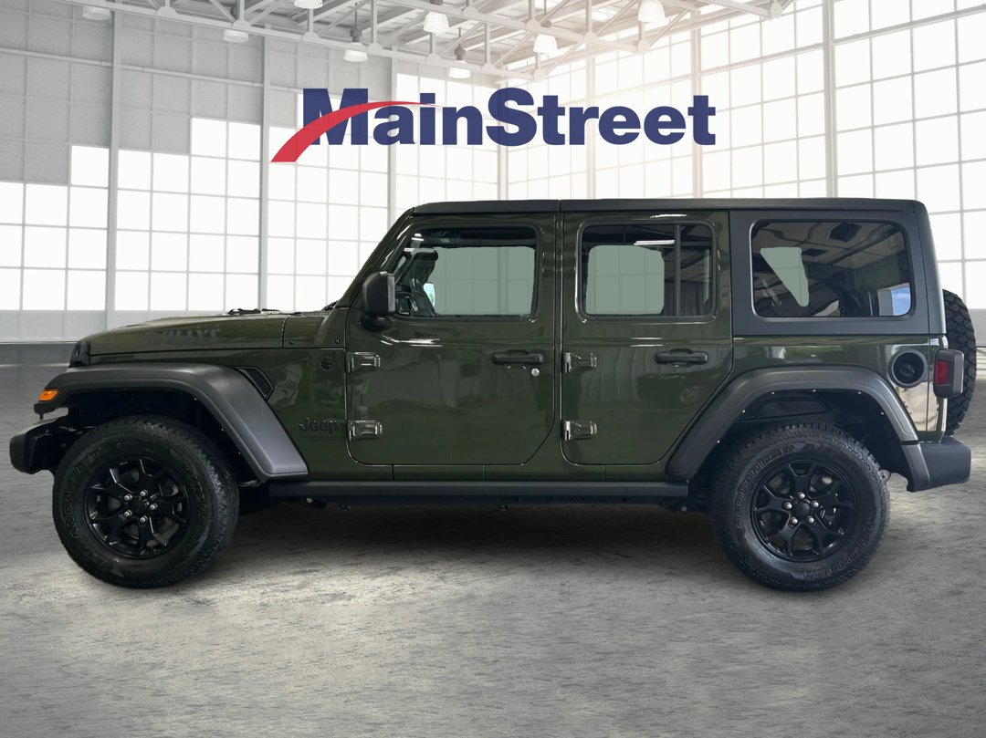 Used 2021 Jeep Wrangler Unlimited Willys with VIN 1C4HJXDG8MW718995 for sale in Kansas City
