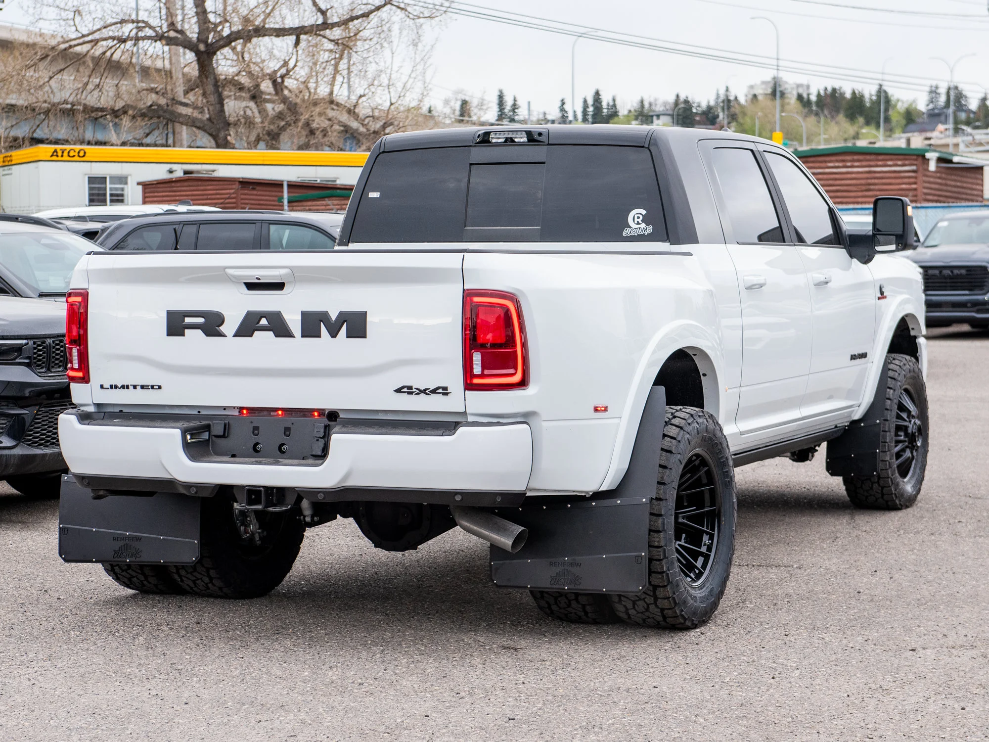 New 2026 White RAM Limited* Mega Cab, 2 Inch Lift, 35 Inch Tires, Fuel Wheels image 10
