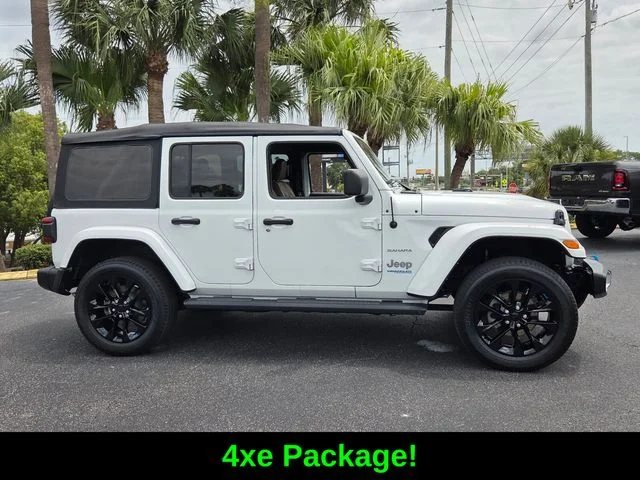 Certified Used 2022 White Jeep Unlimited Sahara 4xe image 8