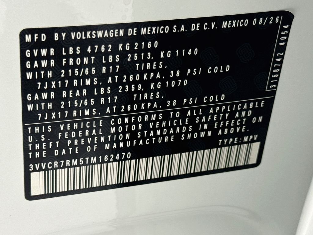 New 2026 Pure White Volkswagen 2.0T S image 33