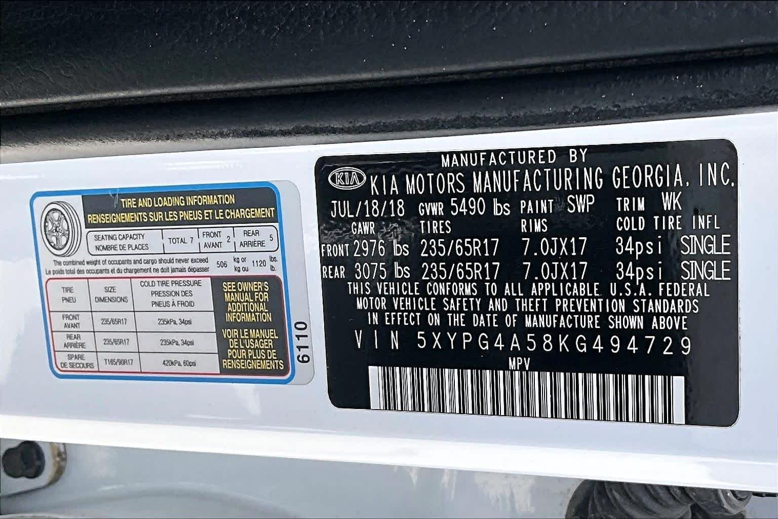 Used 2019 Snow White Pearl Kia LX V6 image 32