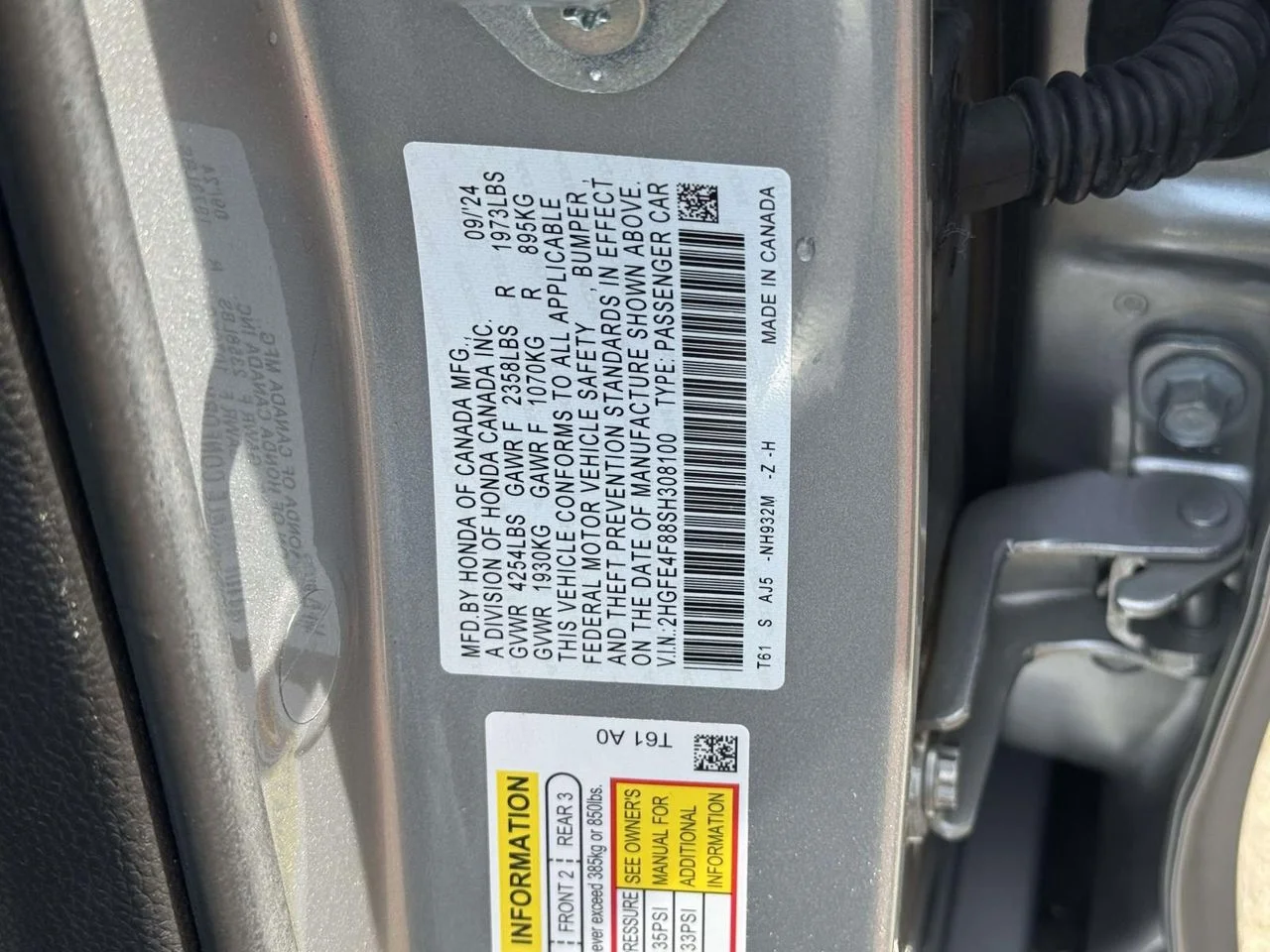 Used 2025 Solar Silver Metallic Honda Sport image 24