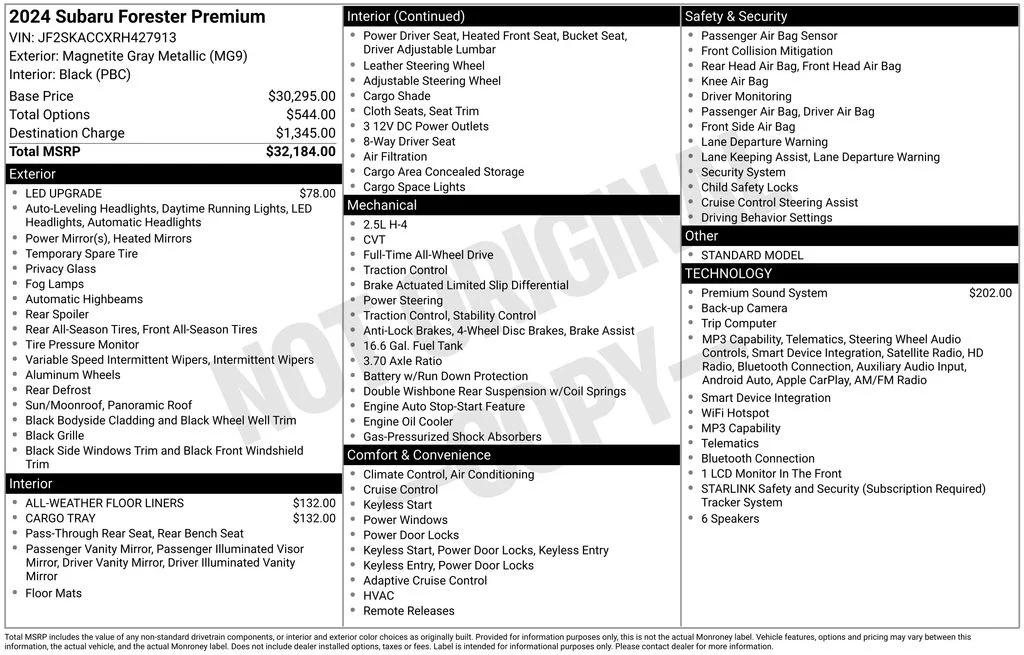 Certified Used 2024 Gray Subaru Premium image 2