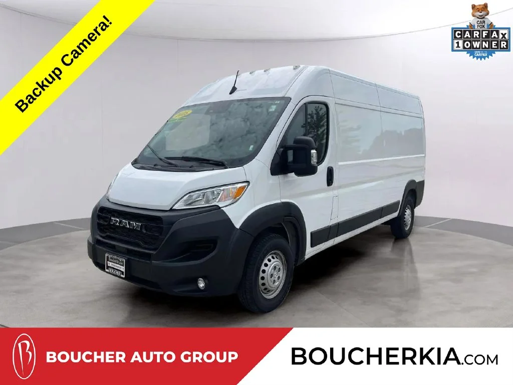 Used 2025 Bright White Clearcoat Ram High Roof image 1