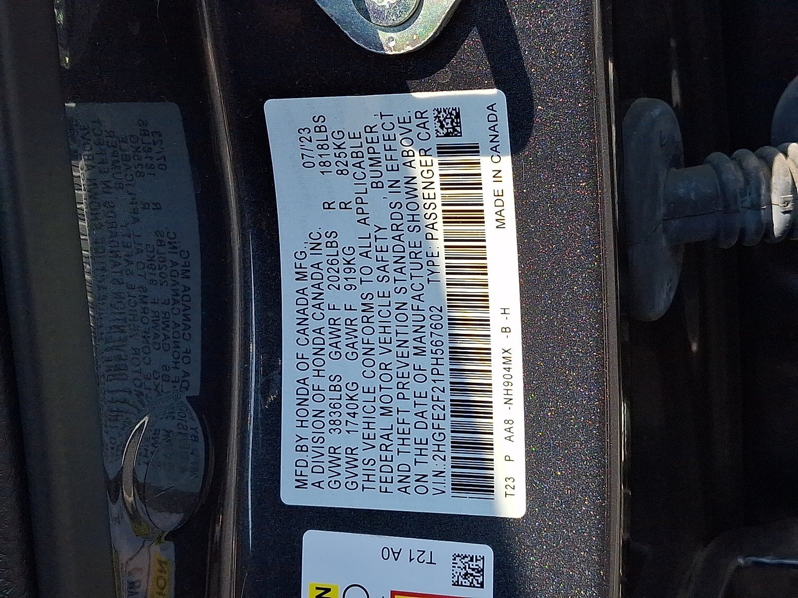 Certified Used 2023 Meteorite Gray Metallic Honda LX image 19