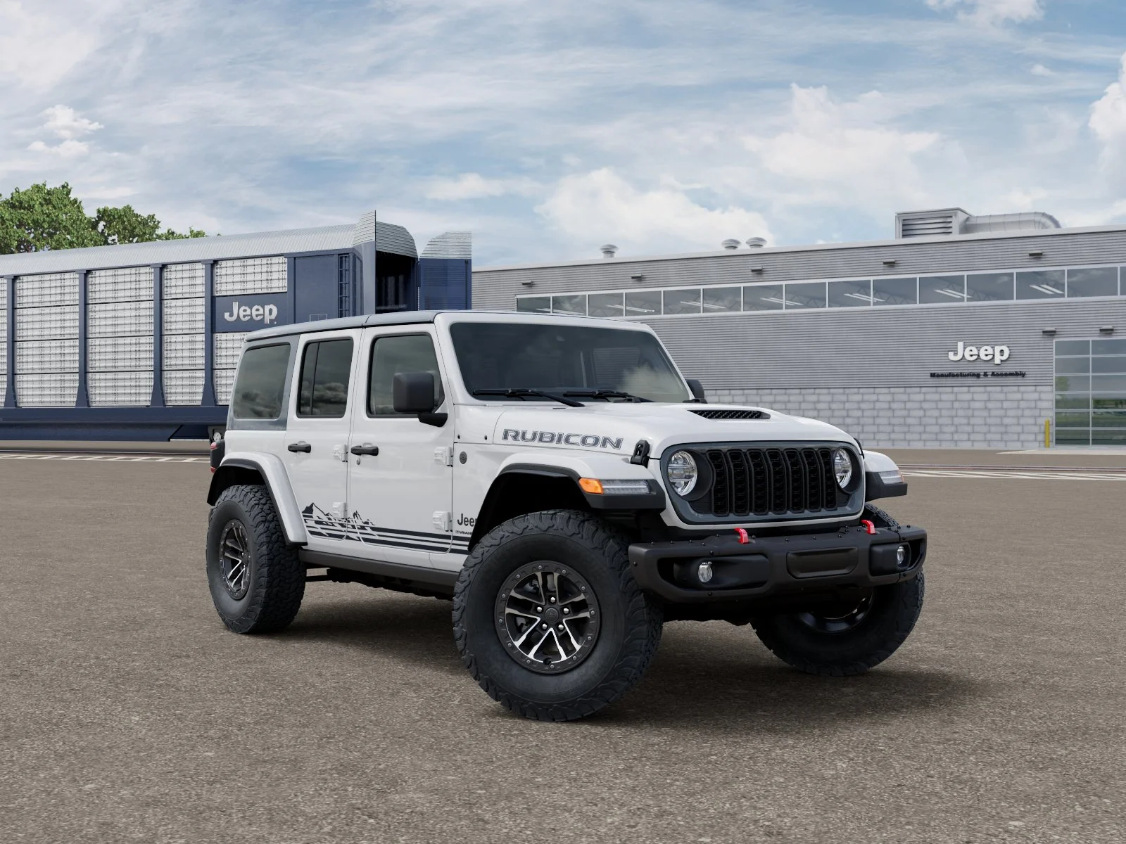 New 2026 Bright White Clear-Coat Exterior Paint Jeep Rubicon image 3