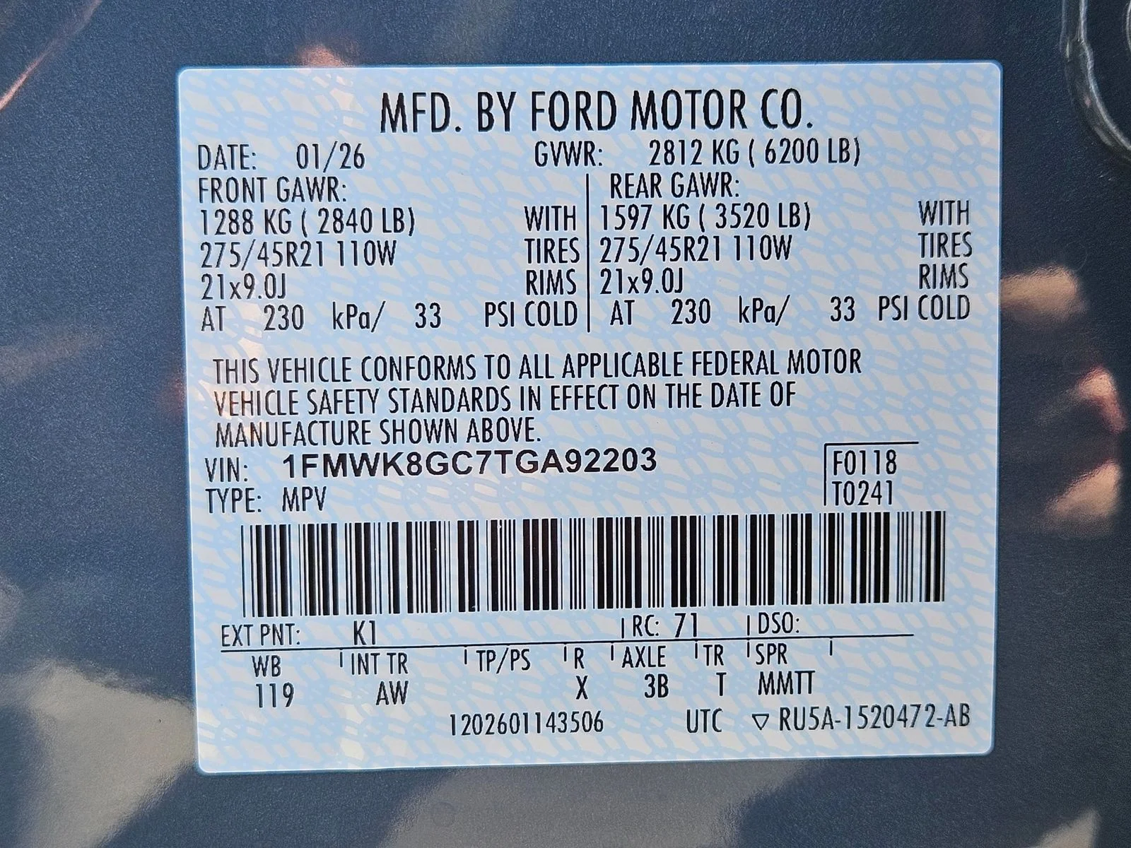 New 2026 Vapor Blue Metallic Ford ST image 35