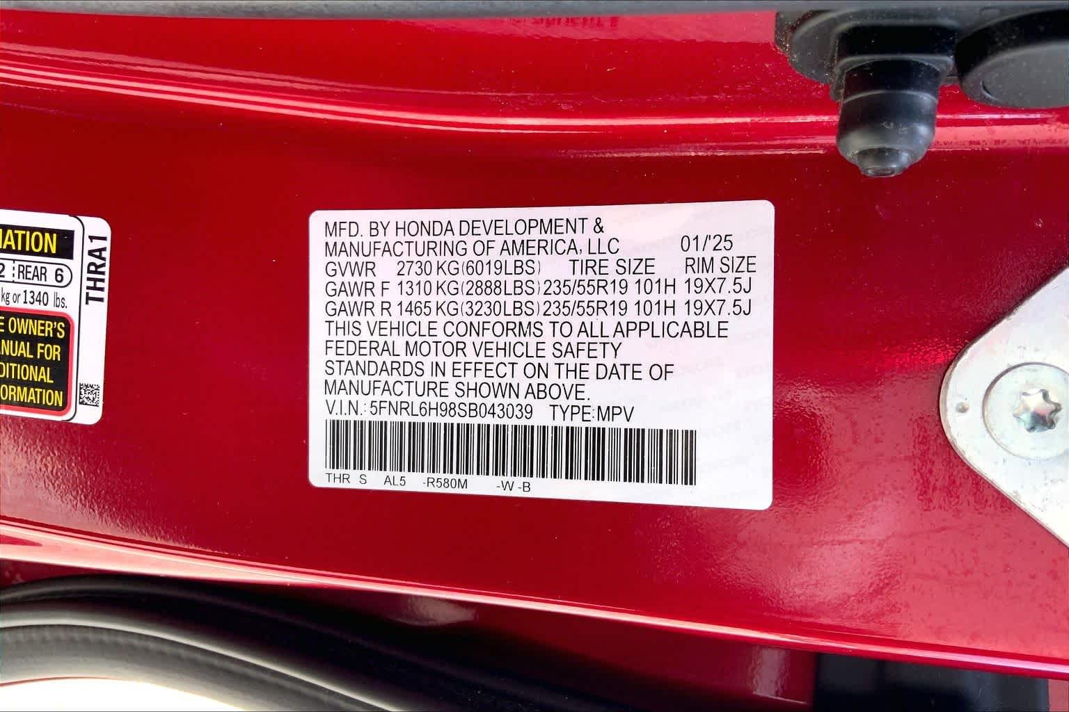 Used 2025 Radiant Red Metallic II Honda Elite image 36