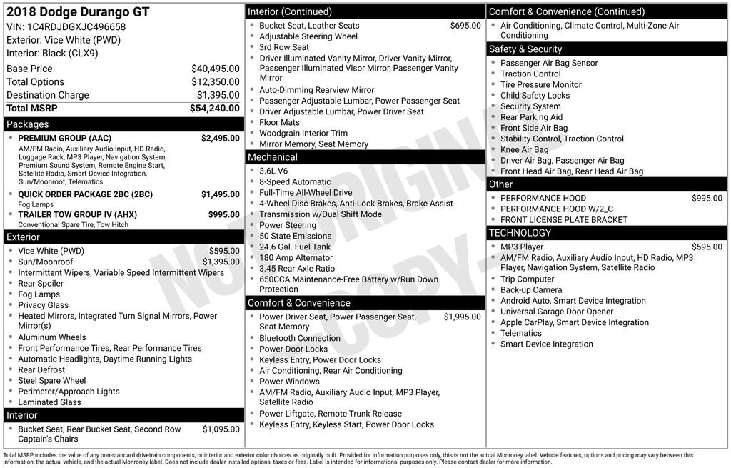 2018 Dodge Durango GT