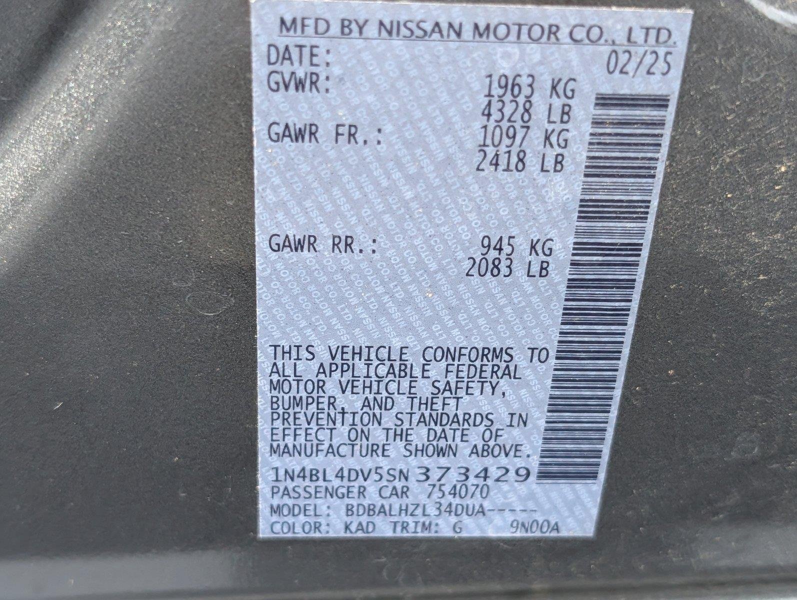 2025 Nissan Altima SV - Photo 35