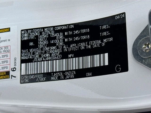 Used 2024 White Toyota 1958 image 31