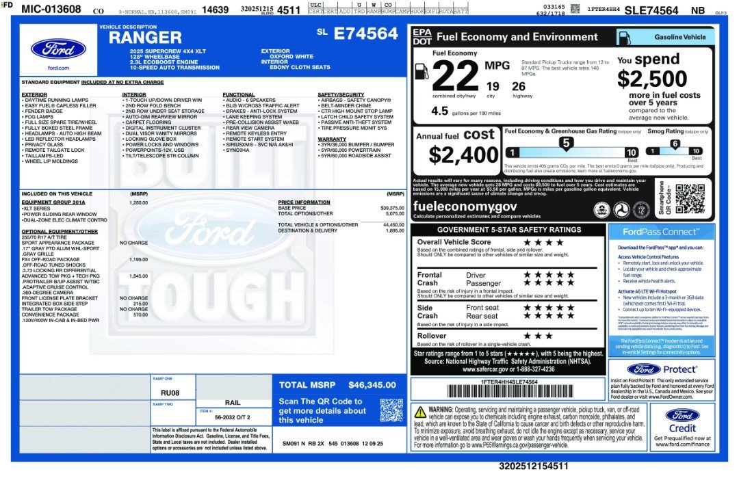 New 2025 Oxford White Ford XLT image 11
