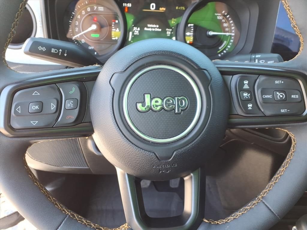 Used 2024 Bright White Clearcoat Jeep Sport S 4xe image 21