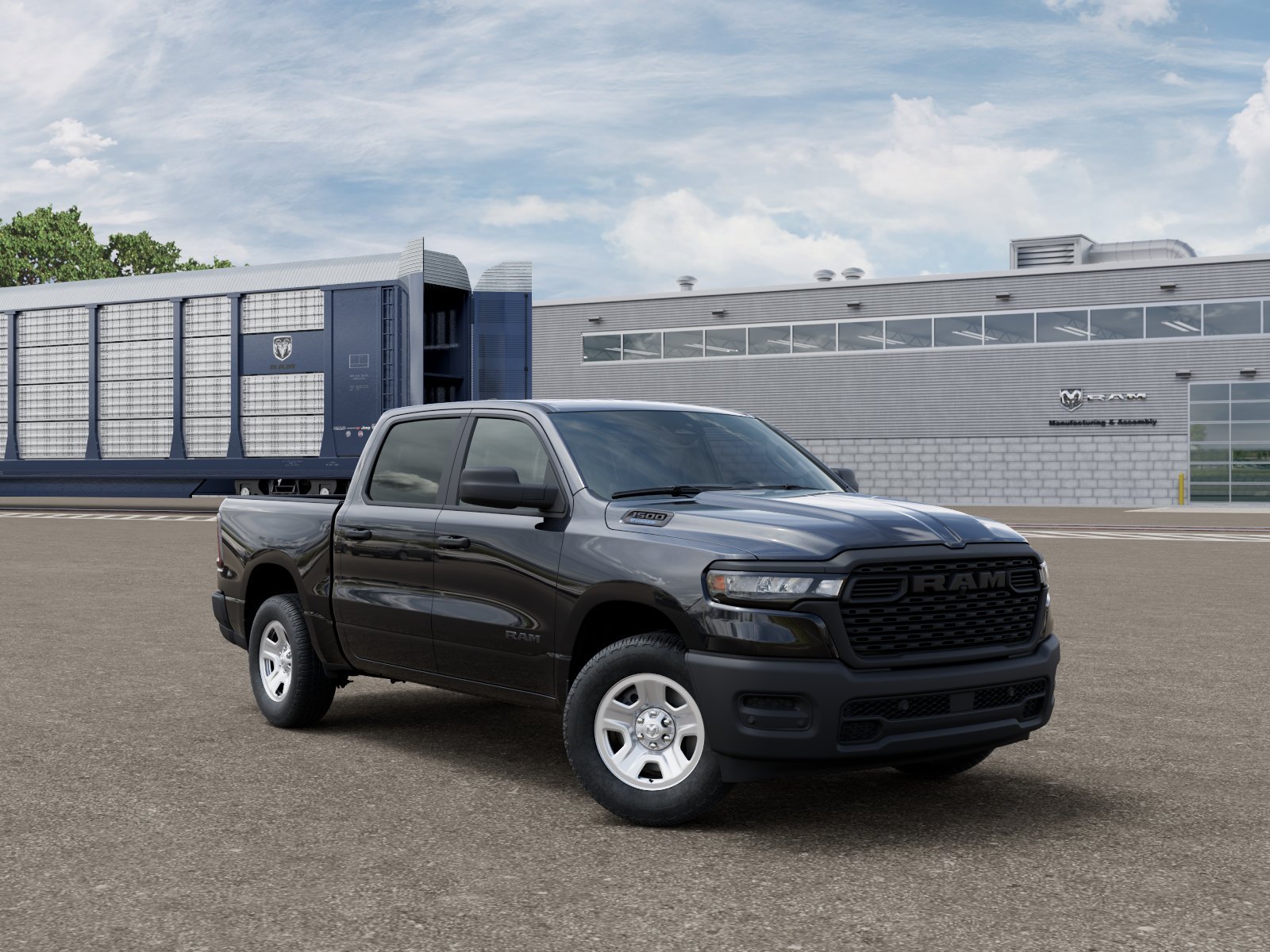 New 2026 Diamond Black Crystal Pearl-Coat Exterior Paint RAM TRADESMAN image 5