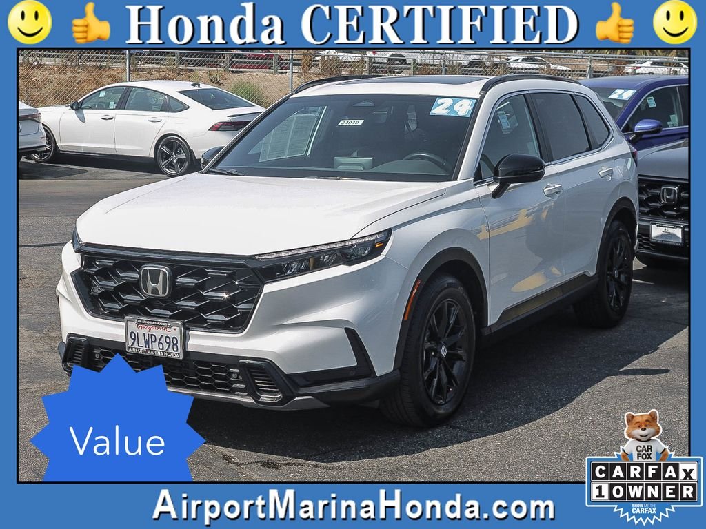 Certified Used 2024 Platinum White Pearl Honda HYBRID 2WD SPORT-L image 5