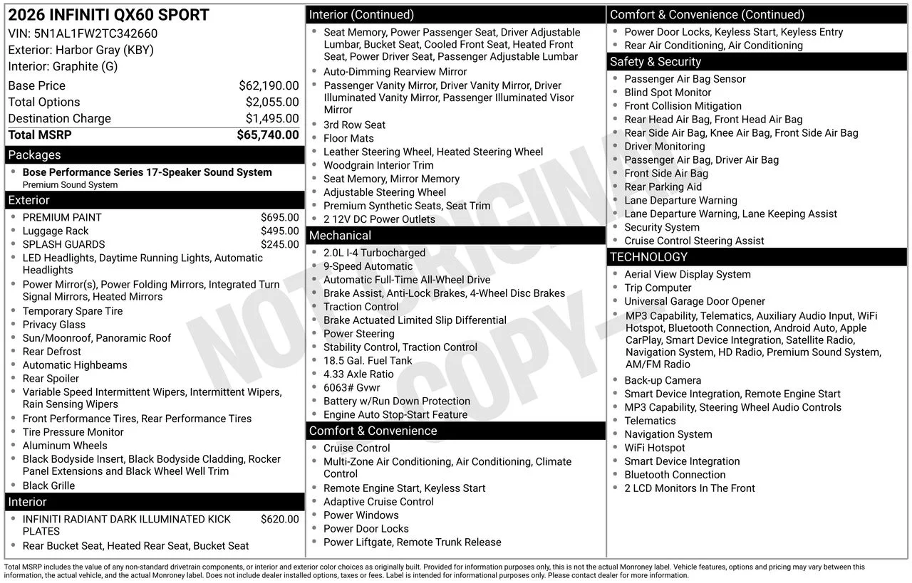 Certified Used 2026 Harbor Gray INFINITI SPORT image 35